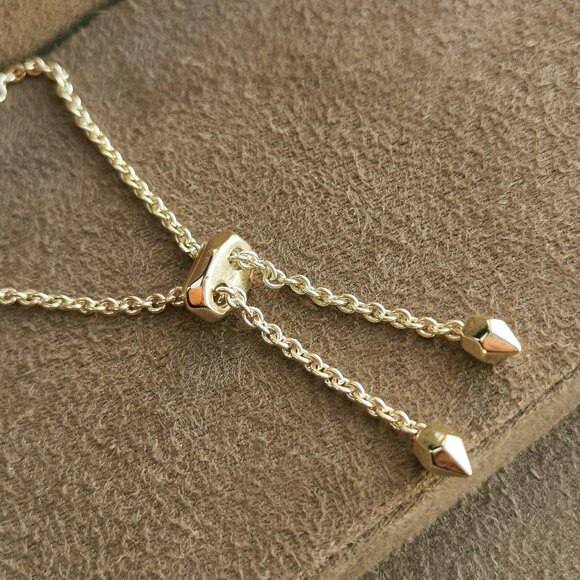 Kendra Scott Elaina Adjustable Chain Bracelet, Gold Drusy - Picture 3 of 3